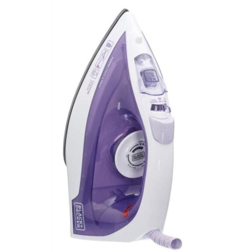 Ferro De Passar A Vapor Black + Decker FX1050 Branco Com Roxo 110V