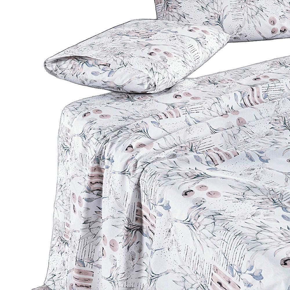 Jogo De Cama Lençol King Sensuale Percale 200 Fios 4 Peças - Protea - 80% Algodão, 20% Poliéster