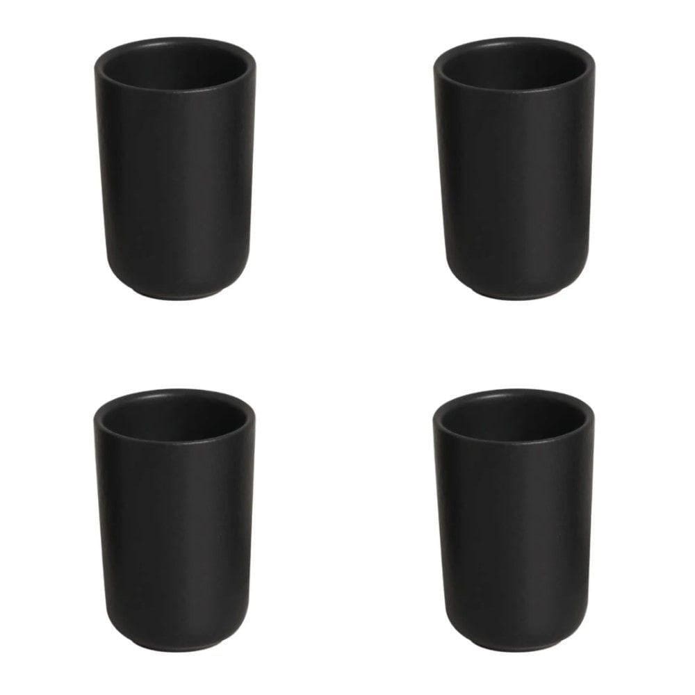 Conjunto Copos Neo 04 Peças 110ml Preto Matte Porto
