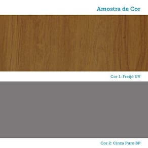 Paneleiro Simples 40cm 2 Portas Slim Luciane Móveis Freijó-cinza Puro