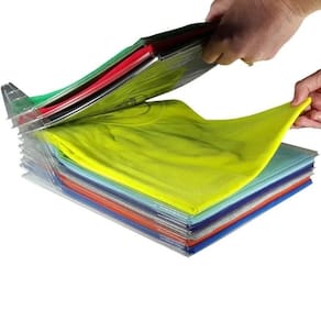 Kit 10 Organizadores De Camisetas Divisores Para Guarda-roupas Separador Tipo Arquivo