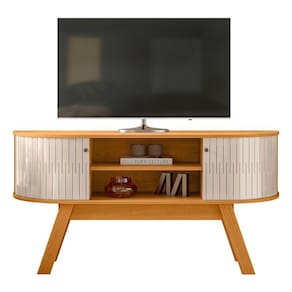 Rack Bancada De 55 Pol 136cm Alana Z10 Off Cinamomo Mpozenato