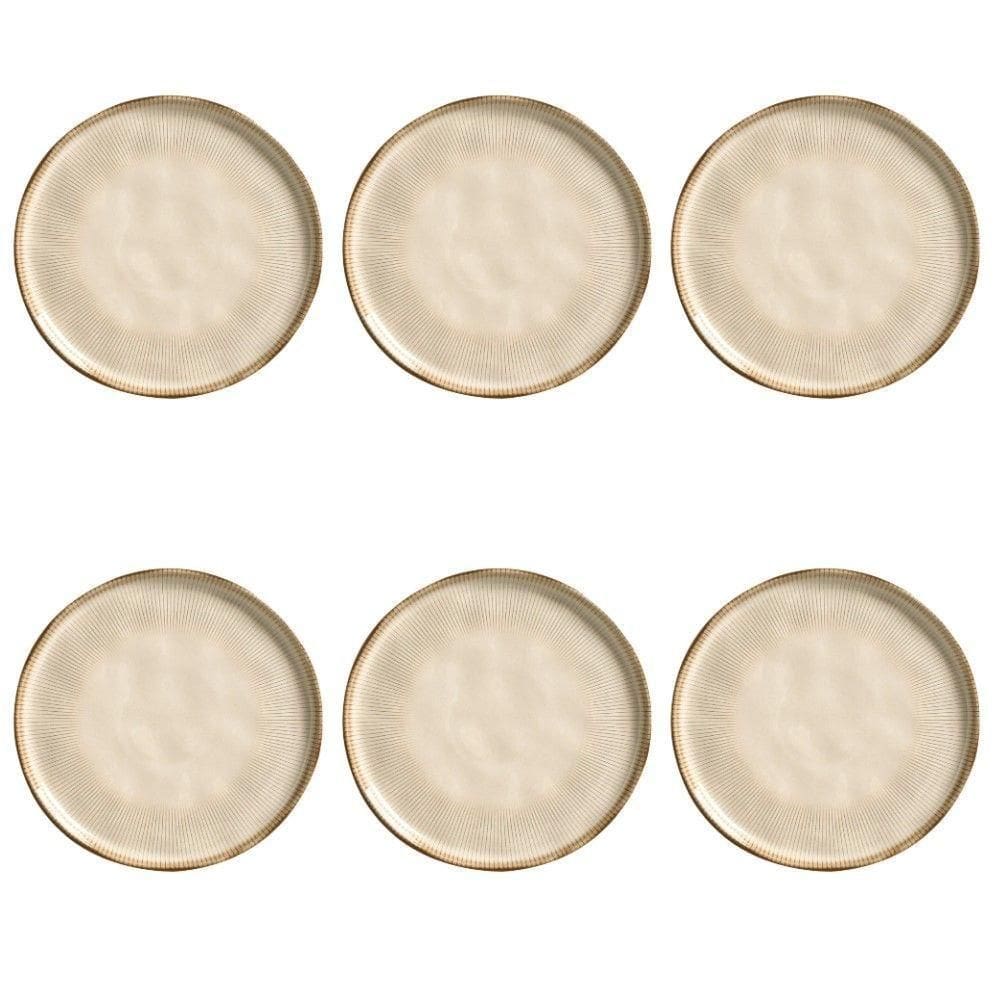 Conjunto De Pratos Rasos 06 Peças Bio Raio Porto