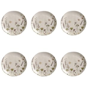 Conjunto De Pratos De Sobremesa 06 Peças Orgânico Lavanda Porto