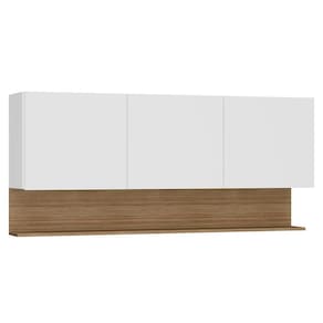 Armário Aéreo 150cm 3 Portas Lina K02 Supremo-freijó - Mpozenato