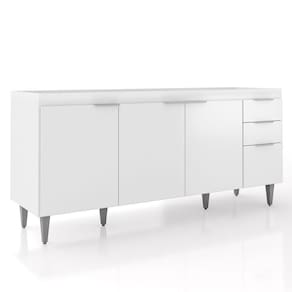 Balcão Para Pia 180cm Sem Tampo Pérola Z34 Branco Mpozenato