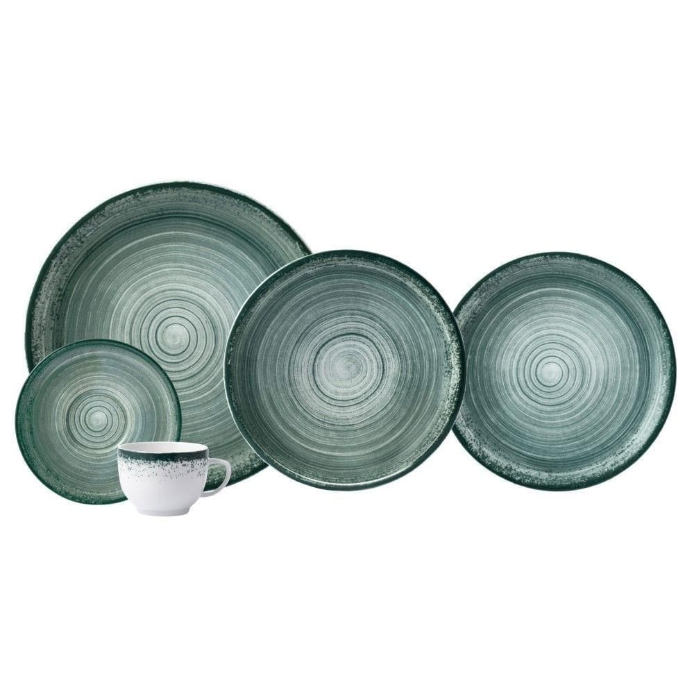Aparelho De Jantar 20 Peças Esfera Verde Schmidt