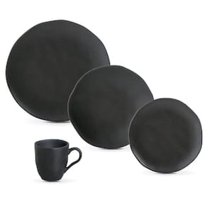 Aparelho De Jantar 16 Peças Orgânico Preto Matte Porto
