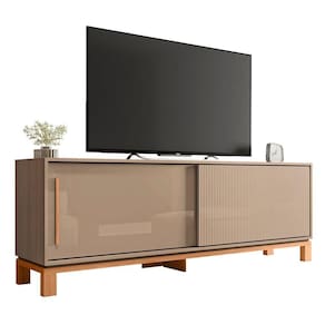 Rack Bancada Para 65 Pol 180cm Lucca Areia Freijó C01 Mpozenato
