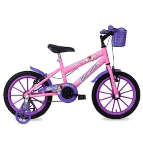 Bicicleta Infantil Aro 16 MTB Cesto Mormaii Sweet Girl Rosa