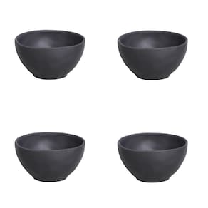 Conjunto De Cumbucas 04 Peças 560ml Orgânico Preto Matte Porto