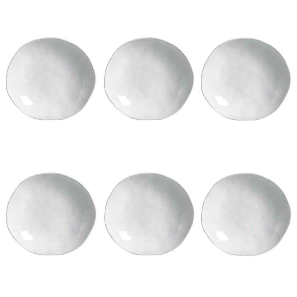 Conjunto De Pratos Fundos 06 Peças Orgânico New White Porto