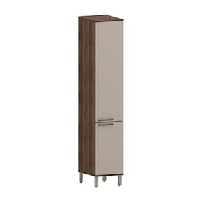 Paneleiro 40cm 2 Portas Luna Luciane Móveis Nogueira Dourado-cinammon