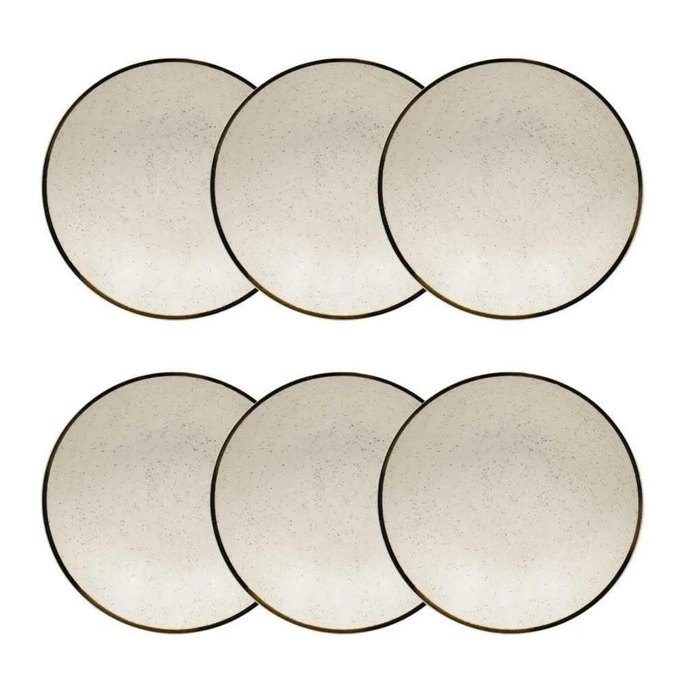 Conjunto De Pratos Fundos 06 Peças Unni Brisa Oxford