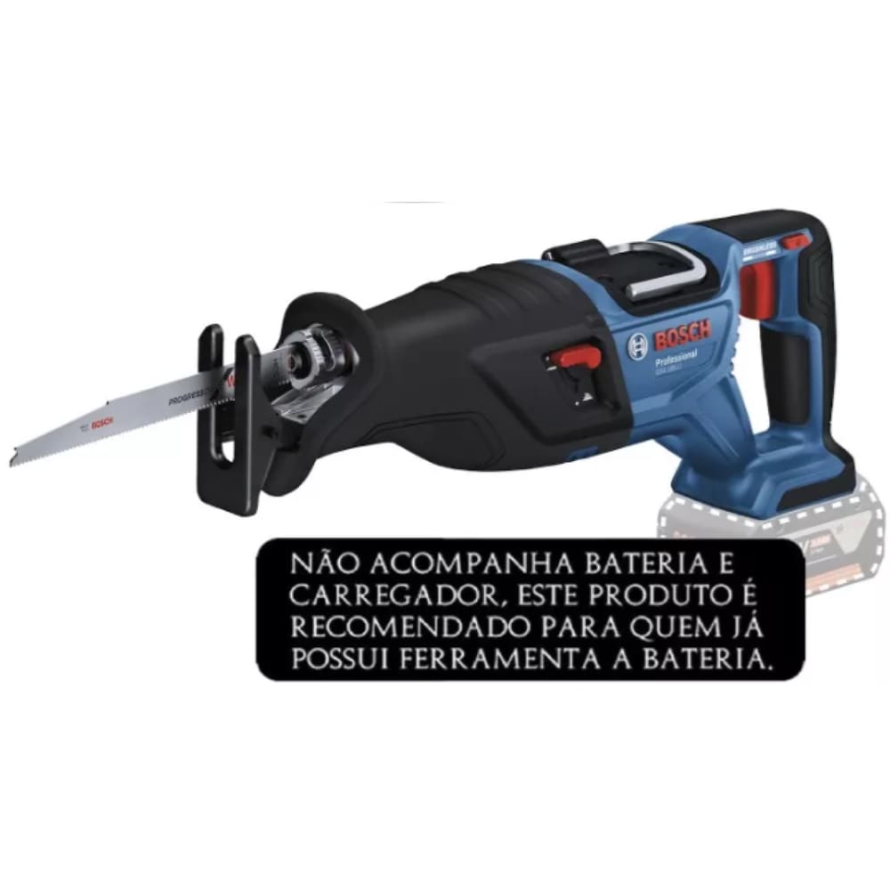 Serra Sabre 18V GSA 185-LI Sem Bateria BOSCH 06016C00E0