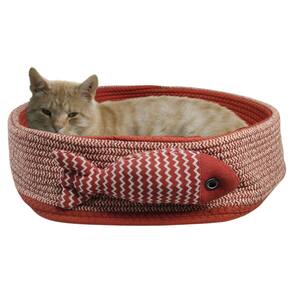 Cama Arranhador Gato Ninhho Rasqueavel Cao Pet Felino Animais Estimaçao Cestinho Com Peixinho Confortavel