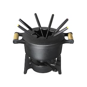 Fondue A Álcool Completo Em Ferro Fundido Santana 18 Cm