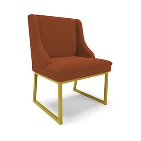 Cadeira Sala De Jantar Industrial Dourado Liz Bouclê Terra D03 - D`rossi