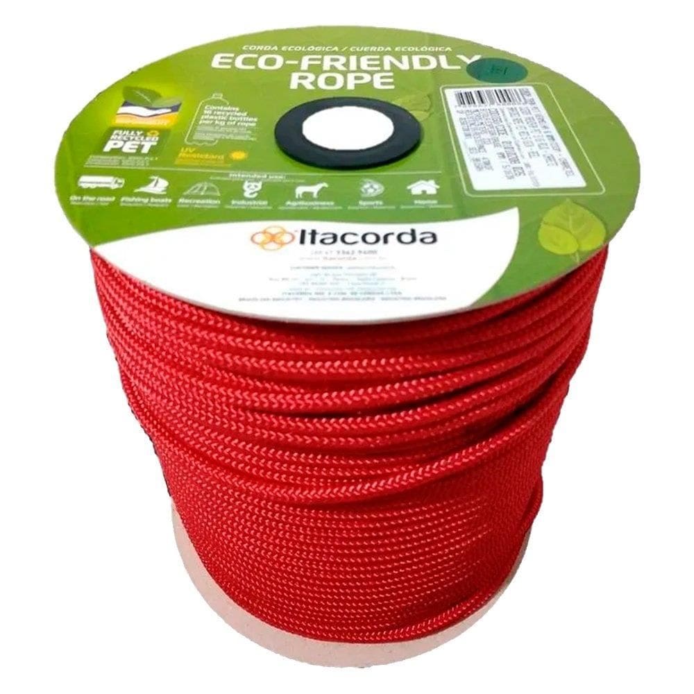 Corda Trancada Pratik Pet Carretel 12Mmx117m Vermelha