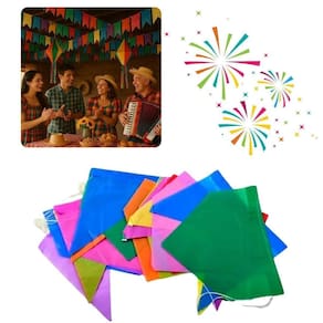 Kit 100 Metros De Bandeirinha Para Festa Junina Papel Ótimas
