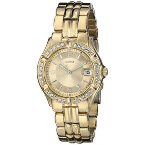 Relógio GUESS com pulseira dourada com data para mulheres U85110L1