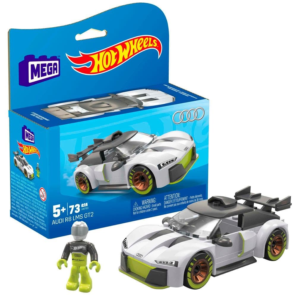 Construindo um conjunto de brinquedos para carros de corrida Mega Hot Wheels Audi R8 LMS GT2