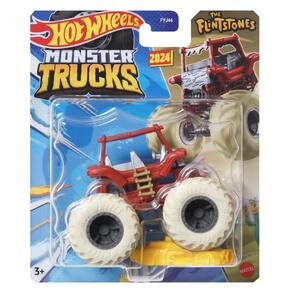 Caminhões Monster de brinquedo Hot Wheels The Flintstones Flintmobile 2024