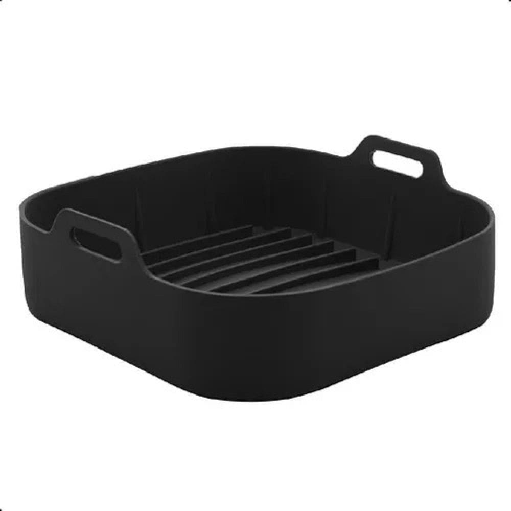 Forma De Silicone Quadrada 20cm Antiaderente Para Air Fryer