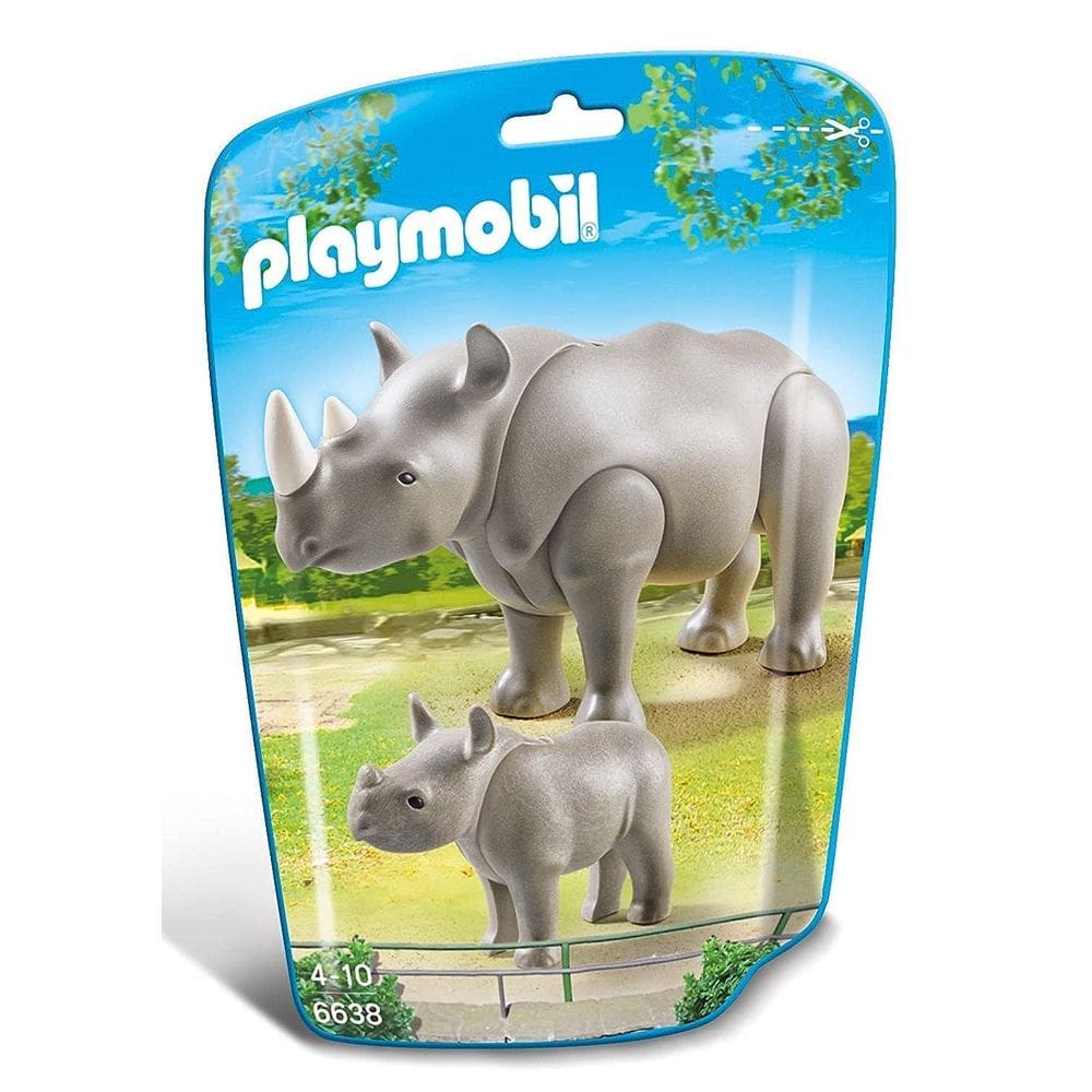 Kit de construção Playmobil Rhino com bebê