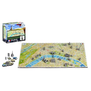 Puzzle 4D Cityscape Mini Paris 166 peças com pôster de passeio de ônibus