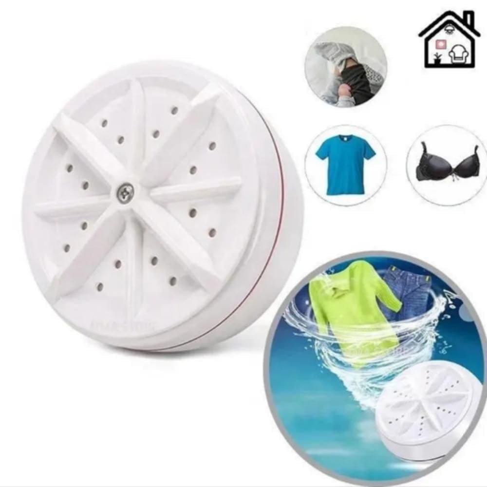 Mini Maquina De Lavar Roupa Portatil Multiuso Lavadora Em Balde Bacia Compacta Viagem Usb