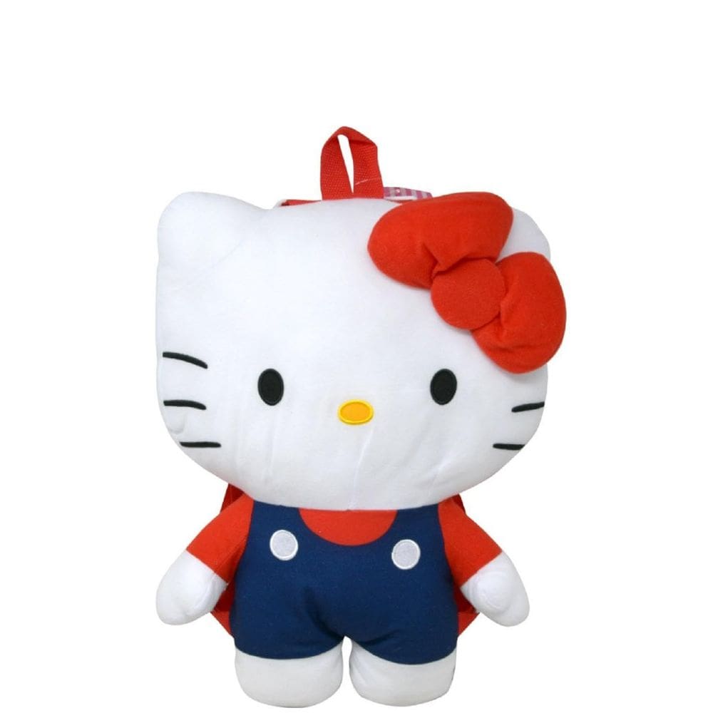 Mochila infantil Fast Forward de pelúcia branca grande de 40 cm