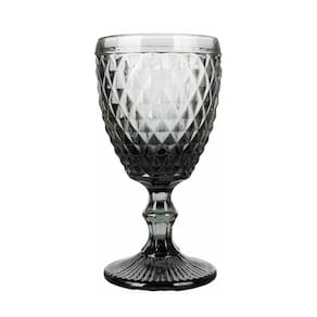 Taça De Vidro Bico De Abacaxi Cinza 340 Ml Agata Em Casa Tem