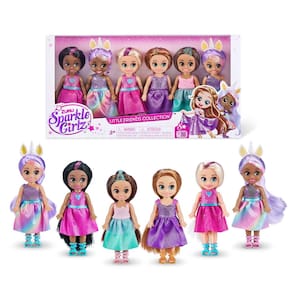 Pacote com 6 bonecas Princess Dolls Sparkle Girlz ZURU Fashion de 4 a 8 anos