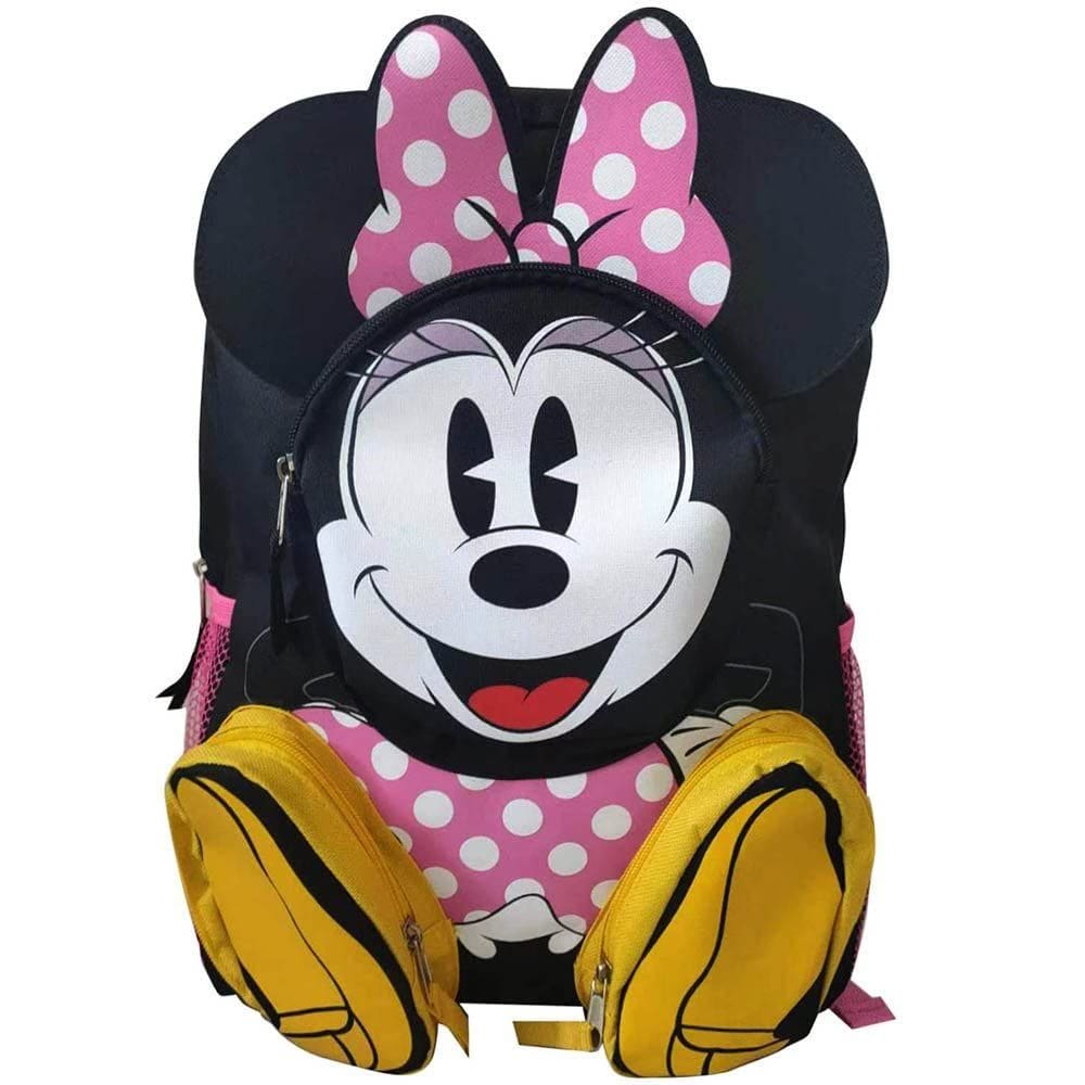 Mochila Disney Minnie Front Body 16 com 3 bolsos 3D com zíper