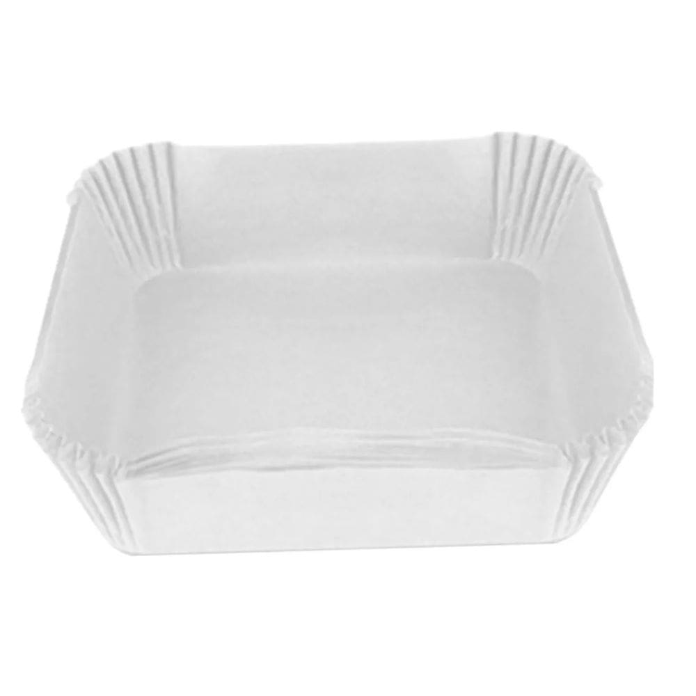 Forma Quadrada Com 50 Folhas Decartáveis 20cm Para Air Fryer