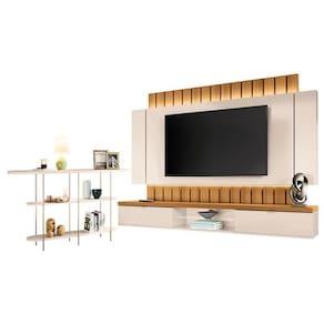 Home Suspenso Illusion 2.2 Cinamomo Off White e Aparador Infinity Off White- HB Móveis