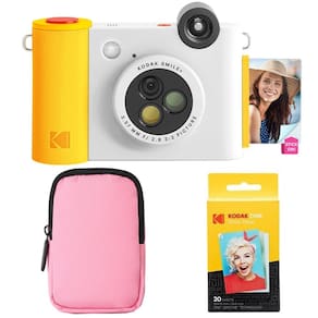 Câmera e impressora KODAK Smile+ 2 em 1 com estojo e pacote de papel