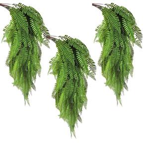 Kit 3 Samambaia Artificial Pendente 84Cm Planta Permanente