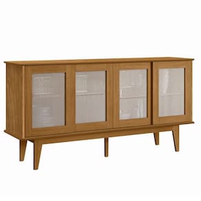 Balcao Buffet Detroit 4 Portas Correr 164 Cm Nature