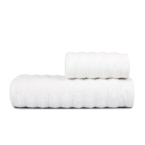 Jogo de 2 Toalhas Fio Penteado 100% Algodão Aura Off White - Atlântica