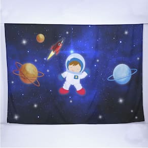 Painel de Festa Retangular Astronauta Diversas Medidas - Fera Print