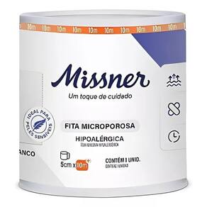 Fita Microporosa Cirurgica Curativo 5,0cmx10m Branca Missner