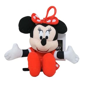 Pull Minnie Mouse 6 com zíper de pelúcia para bolsas e mochilas