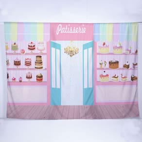 Painel de Festa Retangular Confeitaria Diversas Medidas - Fera Print