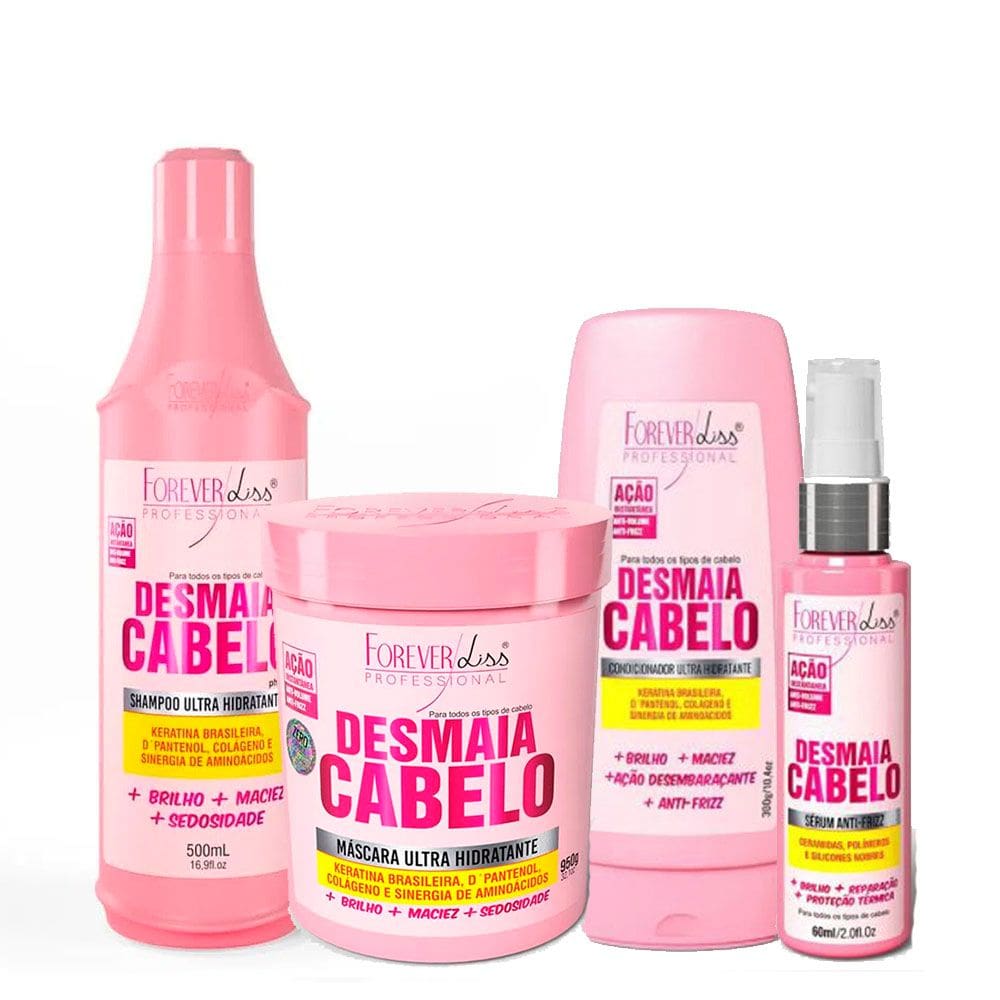 Kit Desmaia Cabelo Sham, Cond, Marc e Sérum Forever Liss