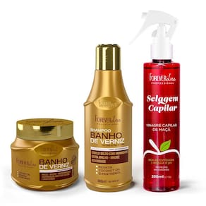 Kit Especial Banho de Verniz e Vinagre de Maçã Forever Liss
