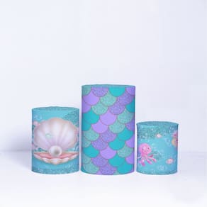 Trio de Capa Cilindro para Festa Infantil Veste Fácil C/elástico Ariel