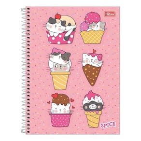 Caderno Espiral Grande Universitario Spice 20 Matérias Feminino/Masculino 320 Folhas Capa Dura Tilibra