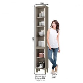 Paneleiro 2 Portas Connect Duna-cristal - Móveis Henn Duna-cristal
